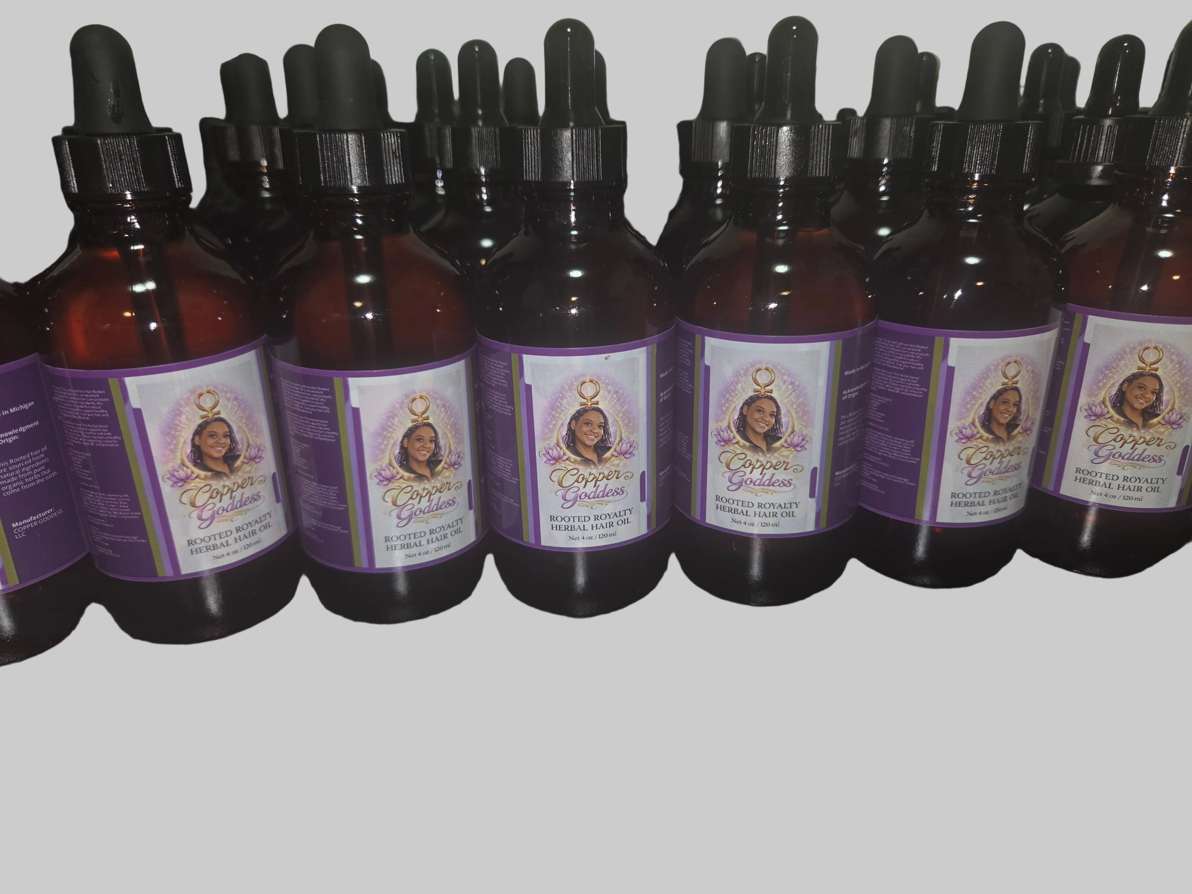 100% organic Copper Goddess Rooted Royalty Hair Oil